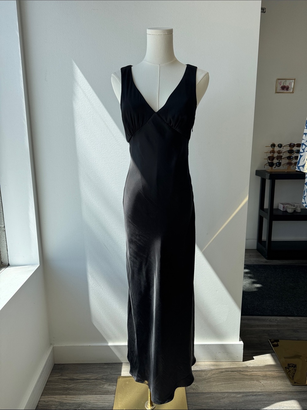 RD Style Black V-Neck Maxi Dress